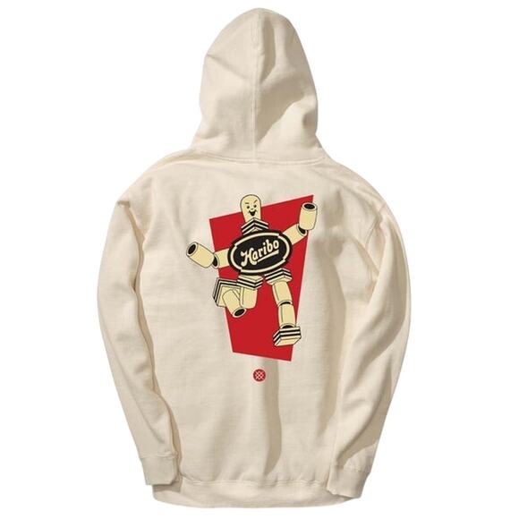 Haribo Candy x Stance Collab Hoodie Sketch Graphic Cream Medium Streetwear NWOT - Picture 2 of 7